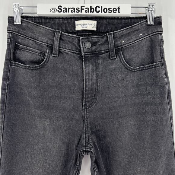 Abercrombie & Fitch‎ The Skinny High Rise Black Denim Jeans Women’s Size 28 / 6R - Picture 4 of 10
